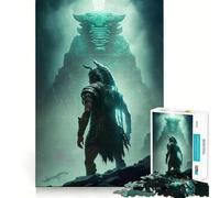 Rompecabezas de 1000 Piezas para Adultos Guerreros Antiguos Juego de concentración Mental, Corte láser Actividad Nocturna Divertida para Toda la Familia (50x75cm)