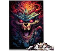 Rompecabezas de 1000 piezas para adultos guerreros feroces juegos divertidos 26 x 38 cm con póster surtido y hoja de preguntas para los 14 años y más