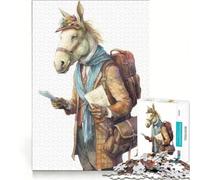 Rompecabezas de 1000 Piezas para Adultos Guía de Viaje con Caballos Juegos Familiares decoración Perfecta cumpleaños y Navidad 38x26cm