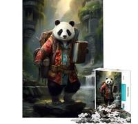 Rompecabezas de 1000 Piezas para Adultos Guía de Viaje Panda Ayuda a ejercitar el Cerebro Desafío difícil Juegos relajantes para Mayores de 14 años Juego de Rompecabezas Incluido (50x75cm)