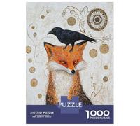 Rompecabezas De 1000 Piezas para Adultos Gustav Klimt Fox and Raven Rompecabezas para Adultos Juegos Familiares Pero Regalos Divertidos Y Humorísticos para Amigos Y Familiares 38x26cm/1000pcs