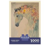 Rompecabezas De 1000 Piezas para Adultos Gustav Klimt Horse Painting Rompecabezas para Adultos Juguetes Antiestrés Desafío Difícil para Cumpleaños, Navidad 38x26cm/1000pcs