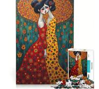 Rompecabezas de 1000 Piezas para Adultos, Gustav Klimt y Tim Burton, Juegos educativos, análisis y lógica, Regalos para Mujeres 38x52cm