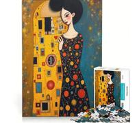 Rompecabezas de 1000 Piezas para Adultos, Gustav Klimt y Tim Burton, Juegos educativos, análisis y lógica, Regalos para Mujeres 38x52cm