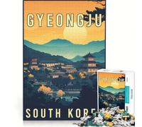 Rompecabezas de 1000 Piezas para Adultos, Gyeongju en Corea del Sur, Juegos Divertidos, interacción Entre Padres e Hijos, Cada Pieza es única 38x52cm