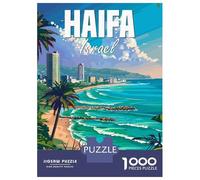 Rompecabezas De 1000 Piezas para Adultos Haifa Israel Rompecabezas para Adolescentes Juguetes Antiestrés Patrón De Ensamblaje Cumpleaños 52x38cm/1000pcs