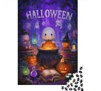 Rompecabezas De 1000 Piezas para Adultos Halloween Ghost Cauldron Scene Rompecabezas para Adultos Juegos Divertidos Una Obra De Arte Oferta como Regalos para Toda La Familia 70x50cm/1000pcs