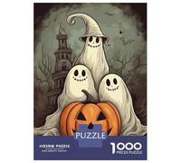 Rompecabezas De 1000 Piezas para Adultos Halloween Ghosts and Pumpkin Rompecabezas para Adultos Juegos Familiares Regalos De Corte De Precisión para Amigos Y Familiares 38x26cm/1000pcs