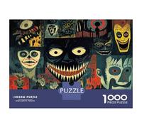Rompecabezas De 1000 Piezas para Adultos Halloween Horror Art Prints Rompecabezas para Adultos Juego De Ingenio Decoración Perfecta Regalos De Cumpleaños Y Únicos 52x38cm/1000pcs