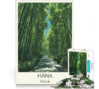 Rompecabezas de 1000 Piezas para Adultos Hana Maui Bamboo Forest, Juego Imposible, interacción Entre Padres e Hijos, Lista de Deseos con Papá Noel 38x26cm