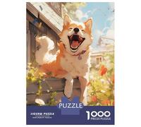 Rompecabezas De 1000 Piezas para Adultos Happy Akita Inu Dog Rompecabezas para Adultos Juegos Relajantes Difícil Oferta Difícil como Regalo para Toda La Familia 38x26cm/1000pcs