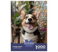 Rompecabezas De 1000 Piezas para Adultos Happy Corgi with Bubbles Rompecabezas para Adultos Juguetes Antiestrés Pero Divertido Y Humorístico 38x26cm/1000pcs
