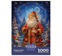Rompecabezas De 1000 Piezas para Adultos Happy Xmas Santa Claus Rompecabezas Juegos Familiares Regalo De Cumpleaños Cumpleaños Y Navidad 52x38cm/1000pcs