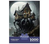Rompecabezas De 1000 Piezas para Adultos Haunting Gothic House on Water Rompecabezas para Adultos Juguetes Antiestrés Decoración del Hogar Regalos para Amigos Y Familiares 70x50cm/1000pcs