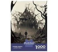 Rompecabezas De 1000 Piezas para Adultos Haunting Haunted House Mystery Rompecabezas para Adultos Juegos Relajantes El Montaje De Patrones 70x50cm/1000pcs