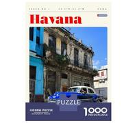Rompecabezas De 1000 Piezas para Adultos Havana Cuba Travel Art Rompecabezas para Adultos Juego Familiar Vacaciones En Casa Matar El Tiempo Difícil Y Desafiante 70x50cm/1000pcs
