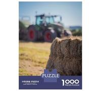 Rompecabezas De 1000 Piezas para Adultos Hay Bale and Tractor Scene Rompecabezas para Adultos Juguetes Antiestrés Pero Divertido Y Humorístico 70x50cm/1000pcs