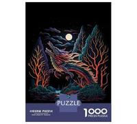 Rompecabezas De 1000 Piezas para Adultos Head Dragon Neons Rompecabezas para Adultos Juegos Relajantes Análisis Y Lógica Oferta como Regalos para Toda La Familia 52x38cm/1000pcs