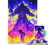 Rompecabezas de 1000 Piezas para Adultos: Hechicero de Fuego y Energía Oscura, Juguete Educativo, Actividades Divertidas para Hacer en casa, Ideal para cumpleaños y Navidad 38x52cm
