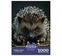 Rompecabezas De 1000 Piezas para Adultos Hedgehog Chess Rompecabezas para Adolescentes Juego Práctico Desafío Difícil Regalo De Cumpleaños, Regalos, 38x26cm/1000pcs