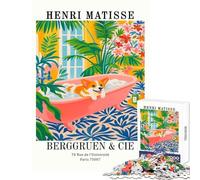 Rompecabezas de 1000 Piezas para Adultos Henri Matisse Corgi impresión artística de baño Juguete para decoración de Pared Grandes Regalos y Juguetes Juegos de relajación con Piezas de Formas