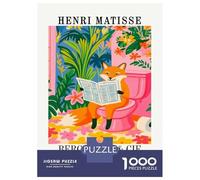 Rompecabezas De 1000 Piezas para Adultos Henri Matisse Fox Reading Newspaper Art Rompecabezas para Adultos Juego Práctico Decoración Perfecta Regalos De Cumpleaños Y Únicos 38x26cm/1000pcs