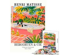 Rompecabezas de 1000 Piezas para Adultos Henri Matisse Perro en la bañera impresión artística Juguetes antiestrés Regalo de cumpleaños Juego Educativo Interesante reducción del estrés tamaño 38x26cm