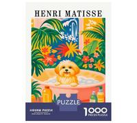 Rompecabezas De 1000 Piezas para Adultos Henri Matisse Style Dog Bath Rompecabezas para Adultos Juego Práctico Decoración Perfecta Regalos De Cumpleaños Y Únicos 70x50cm/1000pcs