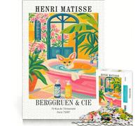 Rompecabezas de 1000 Piezas para Adultos Henri Matisse Zorro del Desierto Baño Arte Juego Educativo Difícil y desafiante Colección de Artistas Bellas Artes 38x52cm