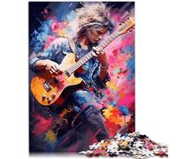 Rompecabezas de 1000 piezas para adultos Hermosa Niña Jugando Guitarra Juegos Divertidos en Familia 19,7 pulgadas x 29,5 pulgadas Mejor Regalo para y Adolescente Edad 14 Años y Más