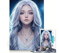 Rompecabezas de 1000 Piezas para Adultos,Hermosa Princesa de Nieve,Arte de Corte Fino,Juego Mental,Regalo para Momentos de Tranquilidad,Regalo Divertido de cumpleaños (38x52cm)