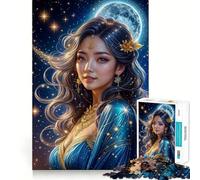 Rompecabezas de 1000 Piezas para Adultos,Hermosa Princesa,Juego de Corte sin Costuras,Juego de ingenio,Juego Casual, (38x26cm)