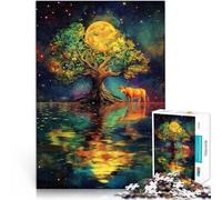 Rompecabezas de 1000 Piezas para Adultos “Hermoso árbol” Madera，Apto para Mayores de 14 años. Juego desafiante y Juego Familiar. Gran Regalo。tamaño：50x75cm/19.68x29.52pulgada