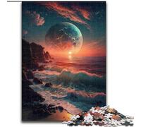 Rompecabezas de 1000 Piezas para Adultos,Hermoso Atardecer de Madera,Regalo para Hombres y Mujeres,para Uso Diario y Ocasiones Especiales,50x75cm,para cumpleaños,festividades y Ocasiones Especiales