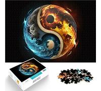 Rompecabezas de 1000 Piezas para Adultos Hermoso Concepto Yinyang Juguete Educativo de Aprendizaje Mejorar el Amor Entre Parejas 52x38cm