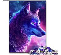 Rompecabezas de 1000 Piezas para Adultos, Hermoso Lobo, Hecho de Madera, Ideal para divertirse en Familia 50x75cm, Ideal para decoración del hogar, Entrenamiento Mental y Regalos navideños
