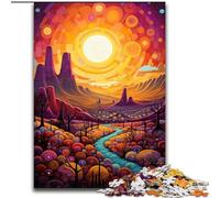 Rompecabezas de 1000 Piezas para Adultos, Hermoso Paisaje de Atardecer, Hecho de Madera, Padres, Amantes y Amigos Edades 14+ 50x75cm para Juego Interactivo Familiar