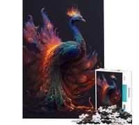 Rompecabezas de 1000 Piezas para Adultos Hermoso Pavo Real Divertidas Actividades en casa Una Obra de Arte Juego de ingenio para Mayores de 14 años 38x26cm