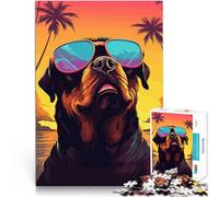 Rompecabezas de 1000 Piezas para Adultos Hermoso Perro Alivia el estrés Vacaciones en casa Matar el Tiempo Una Obra de Arte 38x26cm