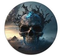 Rompecabezas de 1000 Piezas para Adultos, Hermoso Rompecabezas Redondo de Calavera, 1000 Piezas para Adultos, Regalo para Hombres y Mujeres, Diario y Ocasiones Especiales, 67,5 x 67,5 cm
