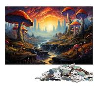 Rompecabezas de 1000 Piezas para Adultos Hermosos Hongos psicodélicos Juegos educativos Regalos de cumpleaños y Navidad para Adolescentes a Partir de 14 años 1000 Piezas (38 x 26 cm)