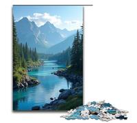 Rompecabezas de 1000 Piezas para Adultos Hermosos ríos y montañas Regalo de cumpleaños para Adolescentes de 14 años en adelante 1000 Piezas (75 x 50 cm)