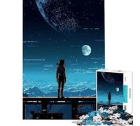 Rompecabezas de 1000 Piezas para Adultos Hero Girl Space Pixel Art desafío de Inteligencia Cerebral Juguetes adictivos Juegos Divertidos Actividades Familiares Regalos de Amigo Invisible 75x50cm