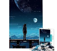 Rompecabezas de 1000 piezas para adultos Hero Girl Space Pixel Art juegos relajantes desafío de inteligencia cerebral juguetes adictivos regalos de cumpleaños para la diversión familiar tamaño 38x26cm
