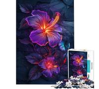 Rompecabezas de 1000 Piezas para Adultos Hibiscus Rising Jigsaws for Adults Brain Puzzle Game Stress Aliviador de estrés Difícil y desafiante (Tamaño 38x26cm)