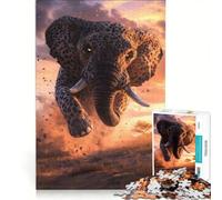 Rompecabezas de 1000 Piezas para Adultos: Híbrido de Guepardo y Elefante Juegos Divertidos para la interacción Entre Padres e Hijos Incluye póster y Hoja de Preguntas y respuestas 50x75cm