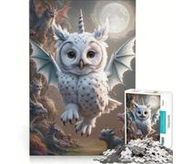 Rompecabezas de 1000 Piezas para Adultos Híbrido de Unicornio dragón y búho Juego Educativo Carrera de Velocidad Manual Regalo de cumpleaños Regalos de Viaje 38x26cm