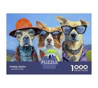 Rompecabezas De 1000 Piezas para Adultos Hipster Dogs and Parrot Art Print Rompecabezas para Adultos Juegos De Relajación Análisis Y Lógica Regalos para Amigos Y Familiares 70x50cm/1000pcs