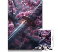 Rompecabezas de 1000 Piezas para Adultos, Hoja de Katana samurái, Horas de Ocio Tranquilo, Juguete de Juego de Corte preciso, tamaño 50x75cm