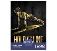 Rompecabezas De 1000 Piezas para Adultos Hold The Line Fitness Motivation Rompecabezas para Adultos Juguetes Antiestrés Decoración Perfecta Cumpleaños Y Navidad 38x26cm/1000pcs